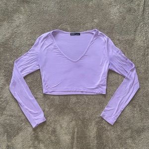 V-neck Long Sleeve Tee